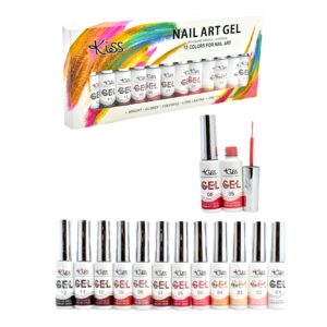 Unidad de nail art gel Kiss presentación caja blanca