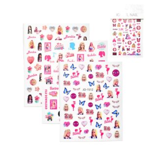 Sticker Para Decoración De Uñas Joyful Nail Diseño De Barbie