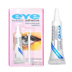 Pegamento Para Pestañas Eye Transparente Y Blanco Con Brocha Aplicadora